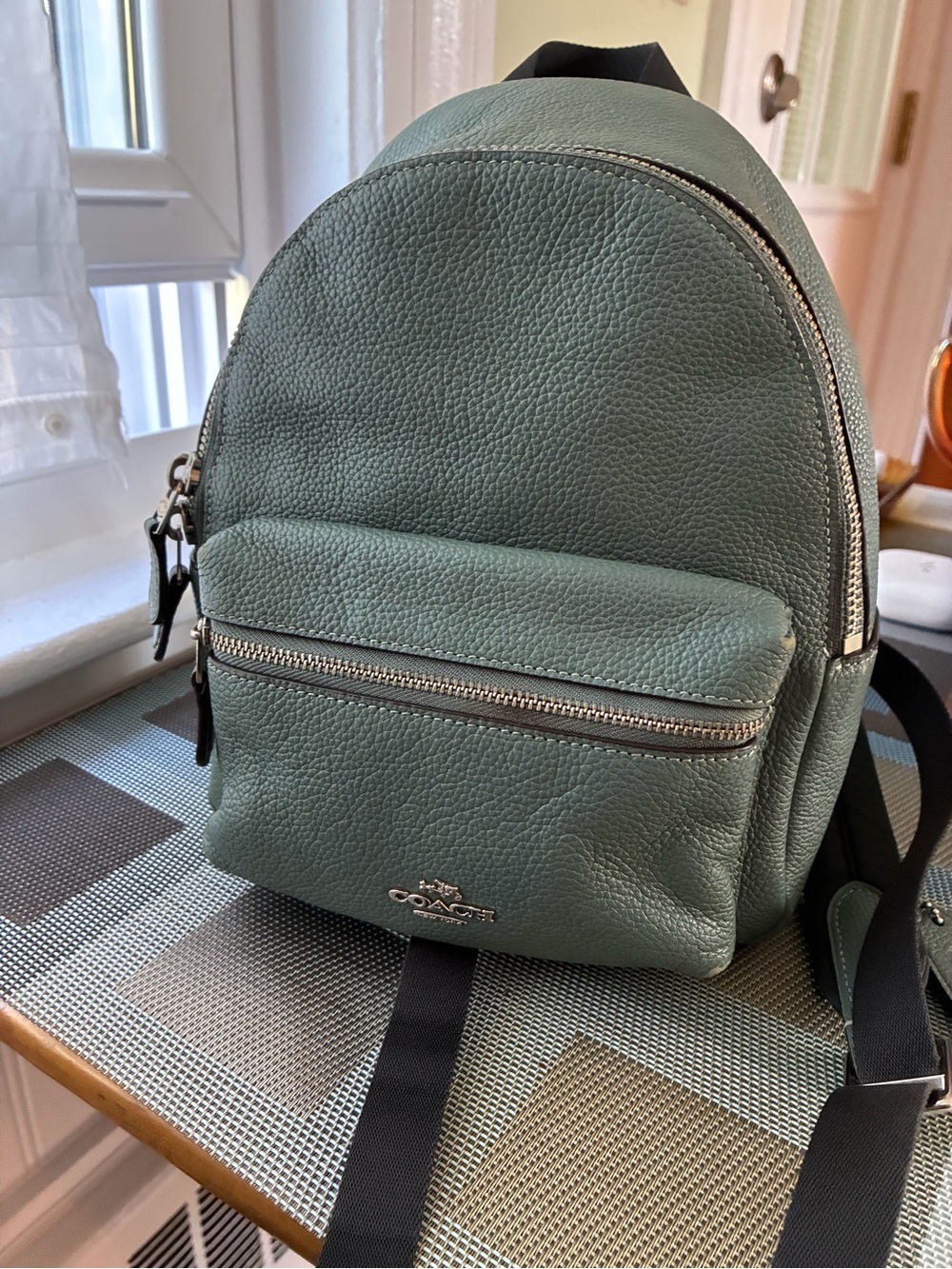 Coach Charlie Mini Backpack Blue-Grey - Picture 2 of 10